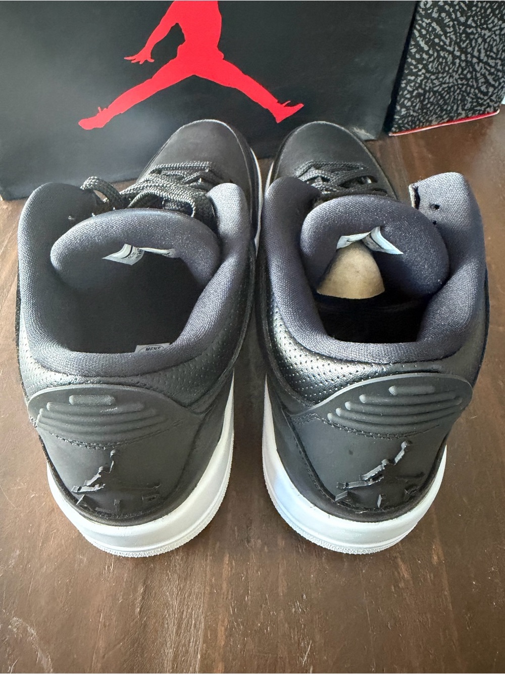 DeadStock Nike Air Jordan 3 “Cyber Monday” Black Leather Sneakers - 9.5M - Picture 6 of 12